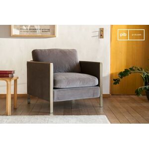 PIB Fauteuil Scandinave en velours Brompton