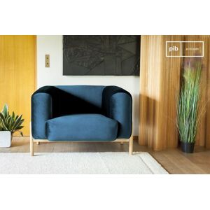 PIB Fauteuil scandinave en velours Viela