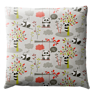 Stores-et-Rideaux.com Coussin Enfants - Panda Gris - Publicité