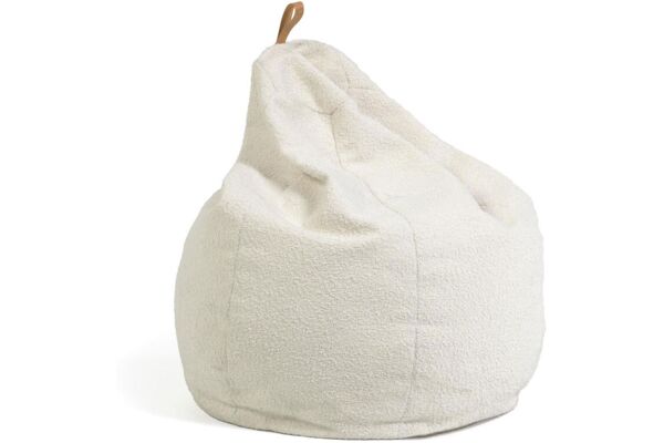 Pouf Poire en Tissu Kave Home Vicka – Blanc