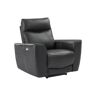 Vente-unique Fauteuil relax électrique en cuir de vachette anthracite DAMON