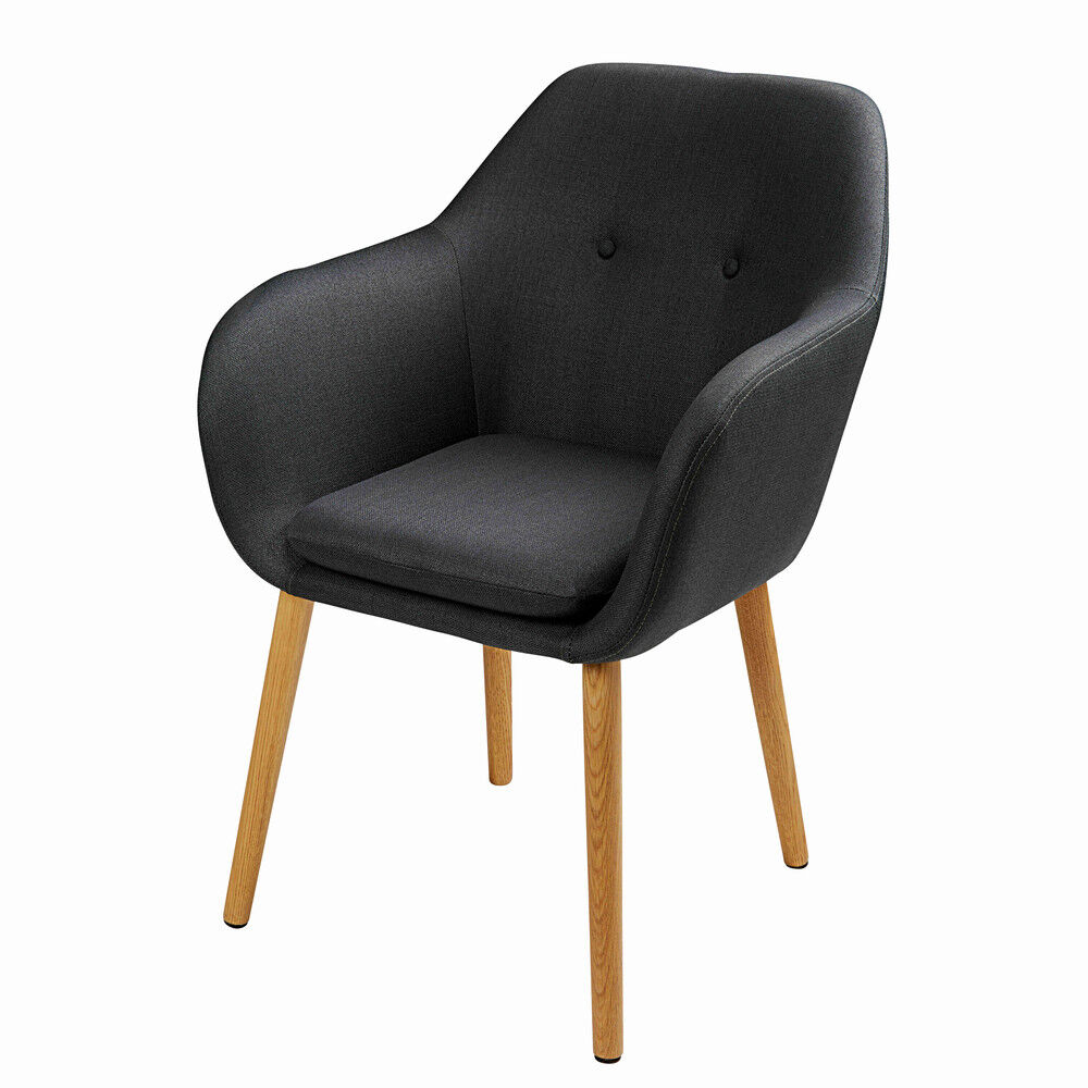 Maisons du Monde Fauteuil vintage gris anthracite Arnold