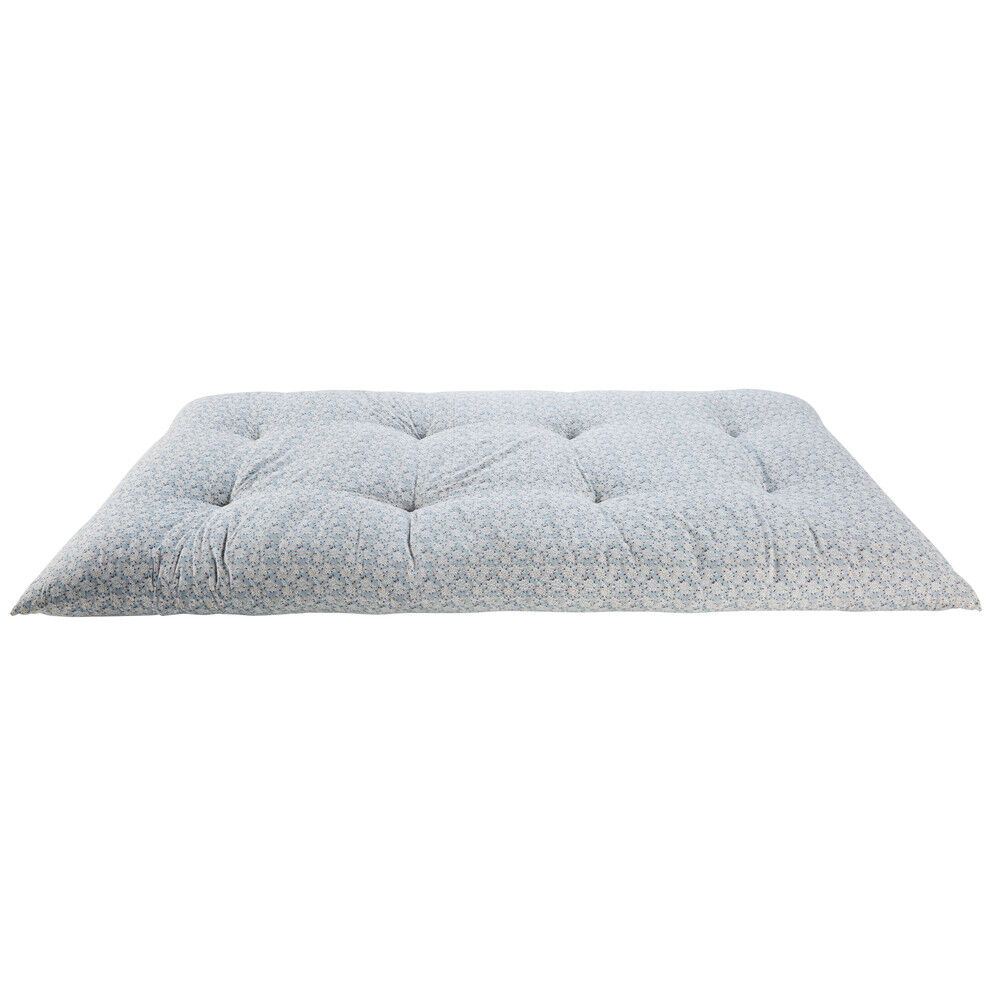 Maisons du Monde Matelas gaddiposh en coton bleu clair imprimé floral 90x190