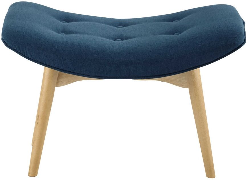 Maisons du Monde Pouf repose-pieds style scandinave bleu pétrole Iceberg