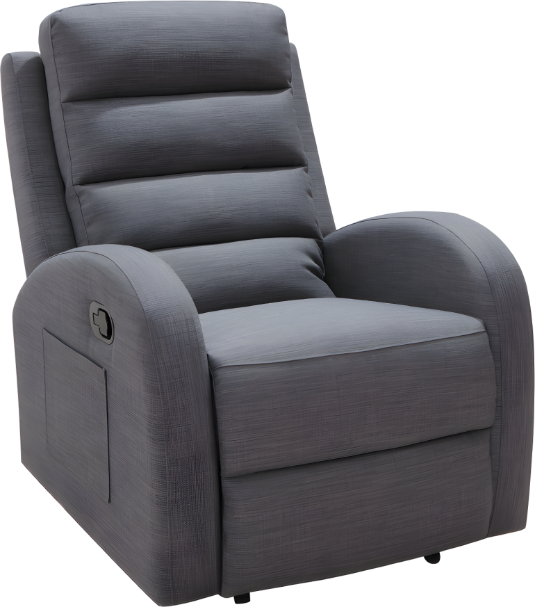 Vente-unique Fauteuil relax en tissu GIORGIA - Gris