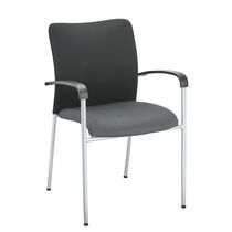 Fauteuil d'accueil empilable et léger- assise grise - Lot de 4