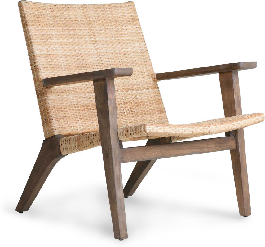 HKliving Wizzel - Fauteuil en bois et rotin