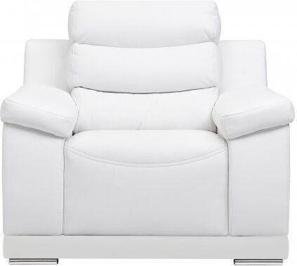 gdegdesign Fauteuil design cuir blanc - Goran