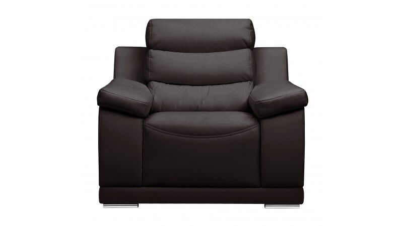 gdegdesign Fauteuil design cuir marron - Goran