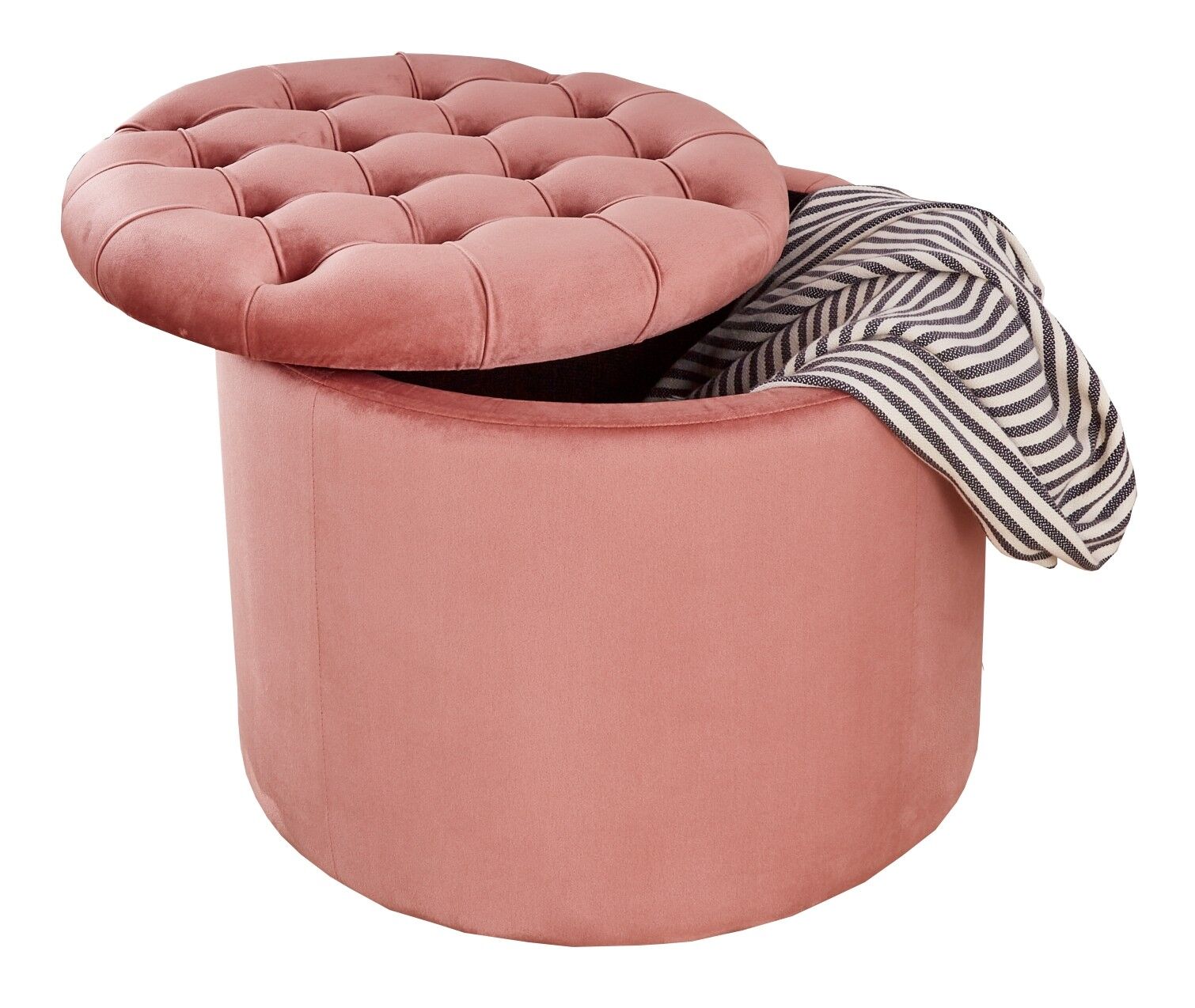 gdegdesign Pouf coffre velours capitonné - Goma