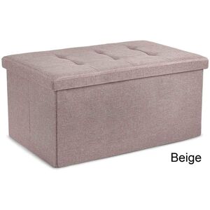 LOVELY HOME Pouf Ecopelle Art Double Misura 76 X 34 X 34 Cm Colore A Scelta TORTORA UNICA