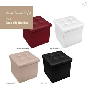 LOVELY HOME Pouf Art Big Big Misura 50x50x50 Cm Colore A Scelta BORDEAUX UNICA