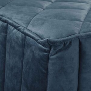 EvergreenWeb Pouf Letto Velvet Blu