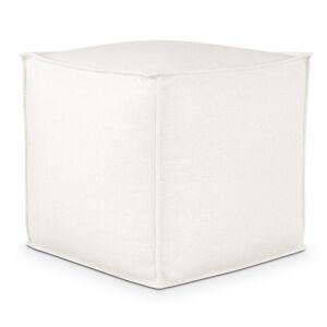 EvergreenWeb POUF QUADRATO PIUMA 50x50 cm Bianco