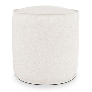 EvergreenWeb Pouf Rotondo da Interno & Esterno Piuma S Bianco