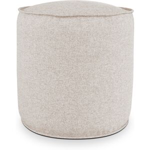 EvergreenWeb Pouf Rotondo da Interno & Esterno Piuma S Beige