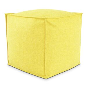 EvergreenWeb POUF QUADRATO PIUMA 50x50 cm Giallo