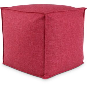 EvergreenWeb POUF QUADRATO PIUMA 60x60 cm Rosso