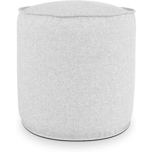 EvergreenWeb Pouf Rotondo da Interno & Esterno Piuma L Grigio