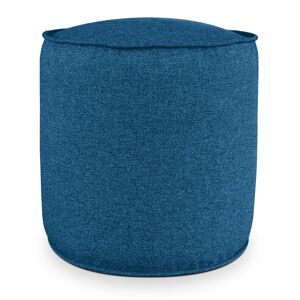 EvergreenWeb Pouf Rotondo da Interno & Esterno Piuma S Blu