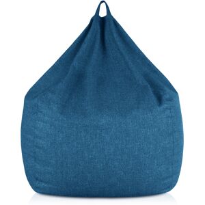 EvergreenWeb Poltrona sacco Pouf Piuma Blu S