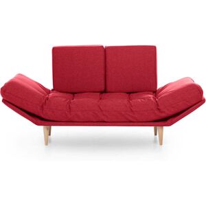 EvergreenWeb Divano 2 posti con Materasso Futon Monique Rosso