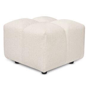 EvergreenWeb Pouf poggiapiedi con bombature morbide, Pouf Rubiq Crema 60 x 150 cm