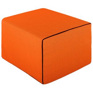 EvergreenWeb Pouf Letto Singolo con Tessuto 3D Bed Friend Arancione