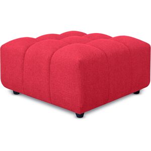 EvergreenWeb Pouf poggiapiedi con bombature morbide, Pouf Rubiq Rosso 90 x 90 cm