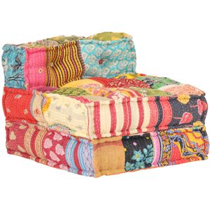 vidaXL Pouf Modulare in Tessuto Patchwork