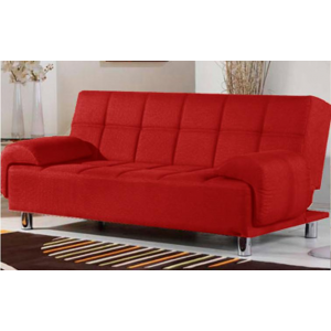 Arredo Casa Facile Divano Letto Reclinabile Ecopelle Rosso - Ufficio - Salotto - Letto Matrimoniale