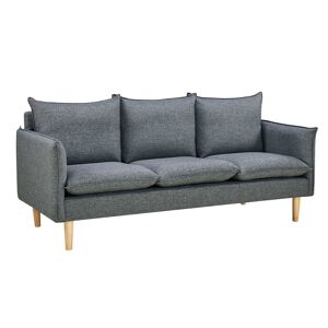 Milani Home divano 3 posti stile nordico scandinavo 188x84x51 h Grigio scuro 188 x 84 x 82 cm