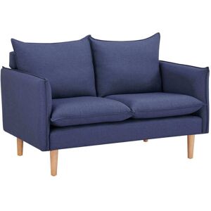 Milani Home divano 2 posti stile nordico scandinavo 130x84x51 h Blu 130 x 82 x 84 cm