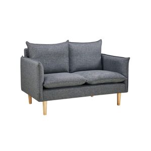 Milani Home divano 2 posti stile nordico scandinavo 130x84x51 h Grigio scuro 130 x 82 x 84 cm