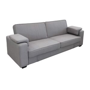 Milani Home divano letto 3 posti ergonomico per il soggiorno trasormabile in letto Grigio chiaro 228 x 89 x 85 cm