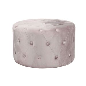 Milani Home pouf rotondo in velluto di design moderno, cm diametro 67 x 41 h Tortora x x 41 cm