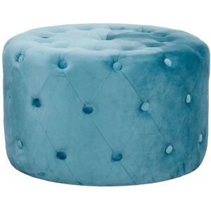 Milani Home pouf rotondo in velluto di design moderno, cm diametro 67 x 41 h Verde x x 41 cm