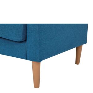 Milani Home Divano in tessuto 3 posti colorato di design scandinavo moderno per interno cas Blu 177 x 82 x 73 cm