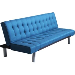 Milani Home Divano Letto Stile Moderno Di Design Contemporaneo Trapuntato Blu Per Salotto C Blu melange 178 x 71 x 80 cm