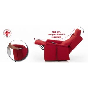 Relax e Design Poltrona Relax Lift (Alzapersona) 2 motori con Maniglione, mod. Bianca (Ecopelle Artik 01 cons 2 settim)