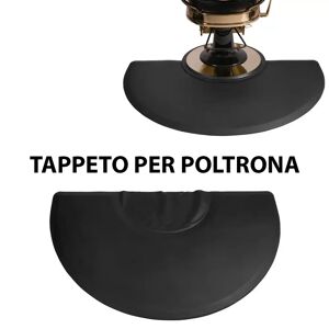 Tappeto per poltrona parrucchiere barbiere semicircolare con finitura antiscivolo