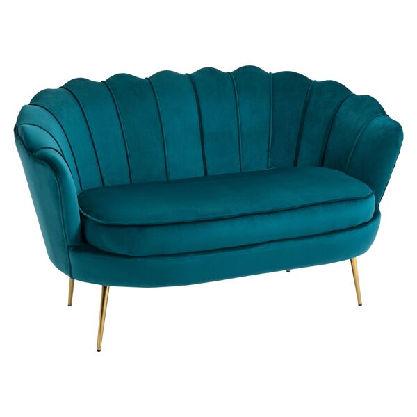 homcom divano 2 posti in stile industrial chic vintage, divanetto francese per ingrasso in velluto alzavola, 130x77x77cm