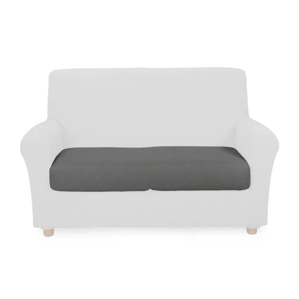 caleffi copri divano elasticizzato antracite 2 posti melange in cotone