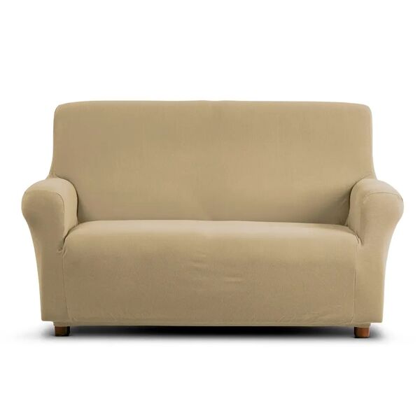 caleffi copri divano elasticizzato beige 2 posti new magic in cotone