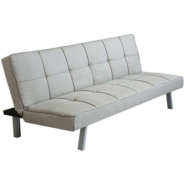 milani home divano letto trapuntato grigio chiaro stile moderno di design contemporaneo per grigio chiaro 178 x 71 x 80 cm