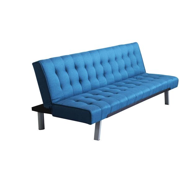 milani home divano letto stile moderno di design contemporaneo trapuntato blu per salotto c blu melange 178 x 71 x 80 cm