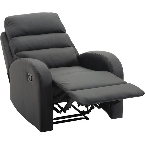 dechome 833456bk poltrona relax reclinabile in ecopelle colore nero - 833456bk