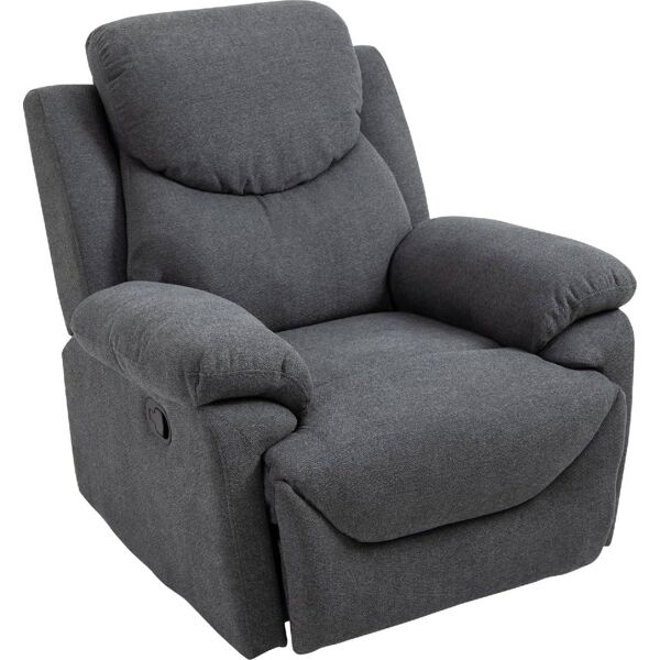 dechome 83385dcg poltrona relax reclinabile con braccioli base in metallo colore grigio scuro - 83385dcg