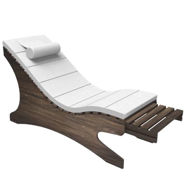 chaise longue lettino spa in legno chiaro o scuro
