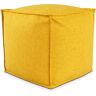 EvergreenWeb POUF QUADRATO PIUMA 50x50 cm Senape